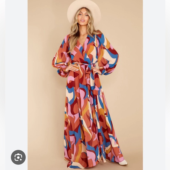 Red Dress Boutique maxi 70’s dress - Picture 3 of 9